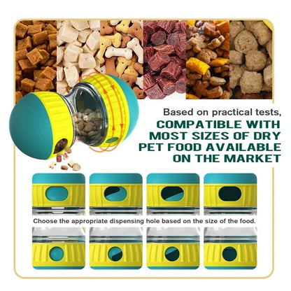 Interactive Slow-Feed Dog Toy — Tumbling Food Ball for Mental Stimulation & Healthy Eating