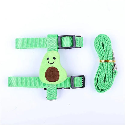 Cute Small Animal Harness & Leash Set – Adorable Fruit-Themed Designs