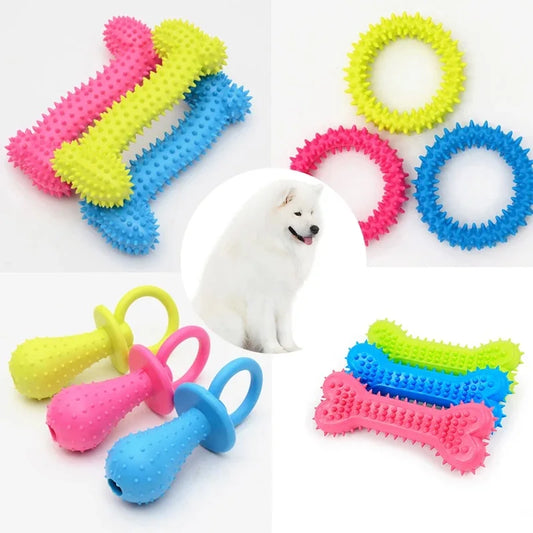 🐾 Spiked Rubber Dog Chew Toy – Teeth Cleaning & Training Ball