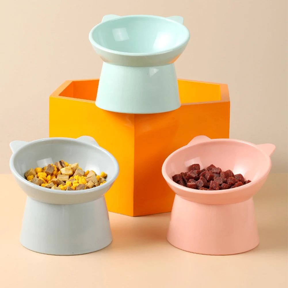 Tilted Cat/Dogs Food Bowl – Ergonomic &amp; Whisker-Friendly Design - Ditzy Petunia