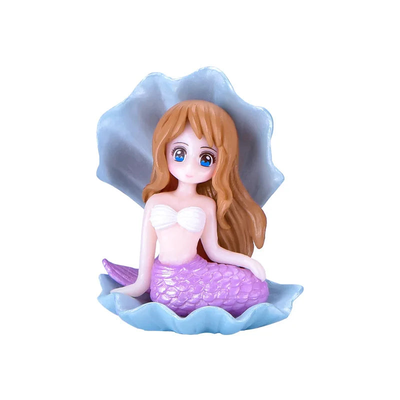 Colorful Mermaid Aquarium Decorations – Cartoon Figurine Ornaments for Fish Tanks &amp; Desks - Ditzy Petunia