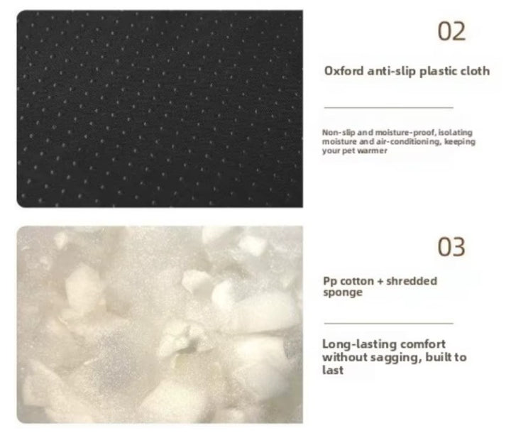 Large Waterproof Dog Bed Sofa — Plush Square Pet Bed for Dogs &amp; Cats (All Seasons)