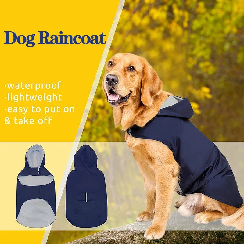 Waterproof Dog Raincoat with Hood | Reflective Pet Rain Poncho for Small &amp; Large Dogs | Raincoat for Chihuahua, Husky &amp; More - Ditzy Petunia