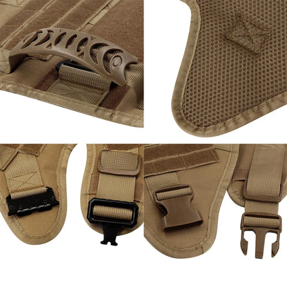 Adjustable Dog Vest Harness – Padded Nylon No-Pull Harness for Adult Dogs