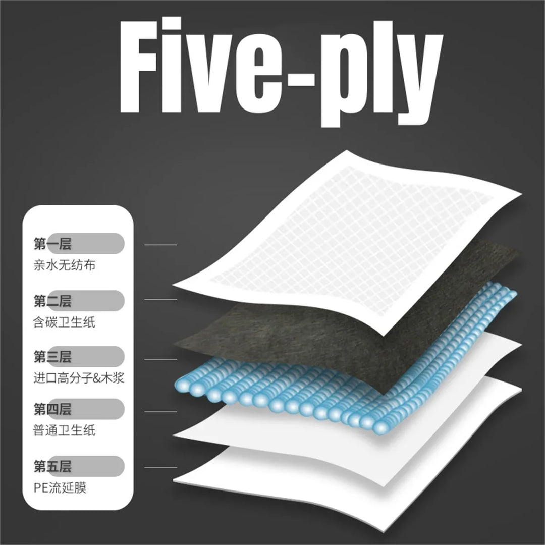 100/50/40/20PCS Absorbent Dogs Disposable Puppy Training Pee Pads Quick Dry Bamboo Charcoal Surface Mat Clean Cushion - Ditzy Petunia