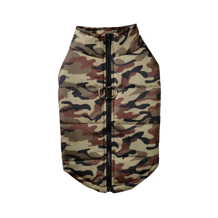 Winter Dog Coat - Waterproof Camouflage Jacket for Large Dogs &amp; Puppies, Warm &amp; Windproof Pet Apparel Ditzy Petunia