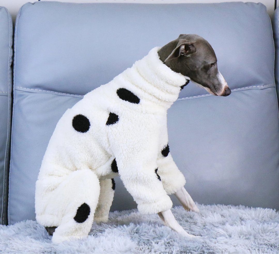 Fleece Turtleneck Dog Vest - Winter Warm Clothes for Italian Greyhounds &amp; Whippets - Ditzy Petunia