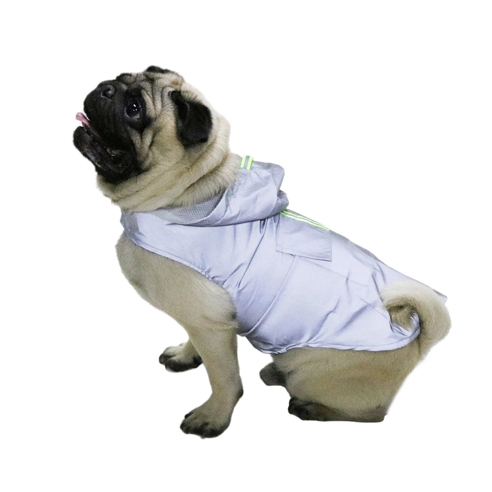 Waterproof Dog Raincoat with Hood | Reflective Pet Rain Poncho for Small &amp; Large Dogs | Raincoat for Chihuahua, Husky &amp; More - Ditzy Petunia