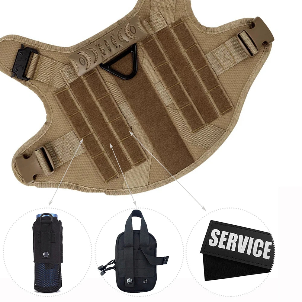 Adjustable Dog Vest Harness – Padded Nylon No-Pull Harness for Adult Dogs