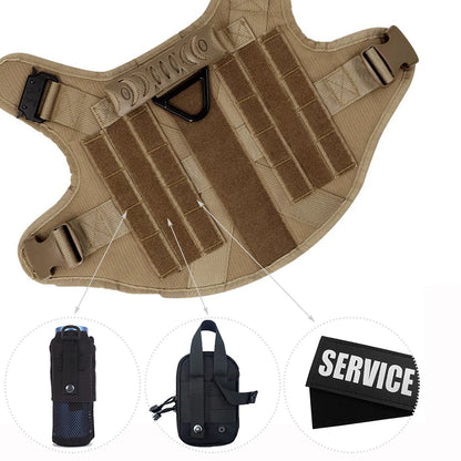 Adjustable Dog Vest Harness – Padded Nylon No-Pull Harness for Adult Dogs
