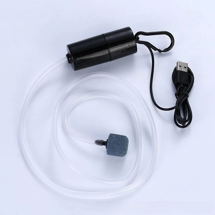 Silent USB Aquarium Air Pump – Mini Oxygenator &amp; Portable Air Compressor for Fish Tanks - Ditzy Petunia