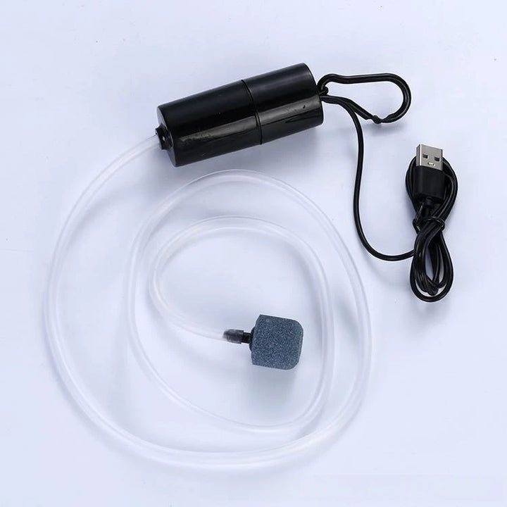 Silent USB Aquarium Air Pump – Mini Oxygenator &amp; Portable Air Compressor for Fish Tanks - Ditzy Petunia