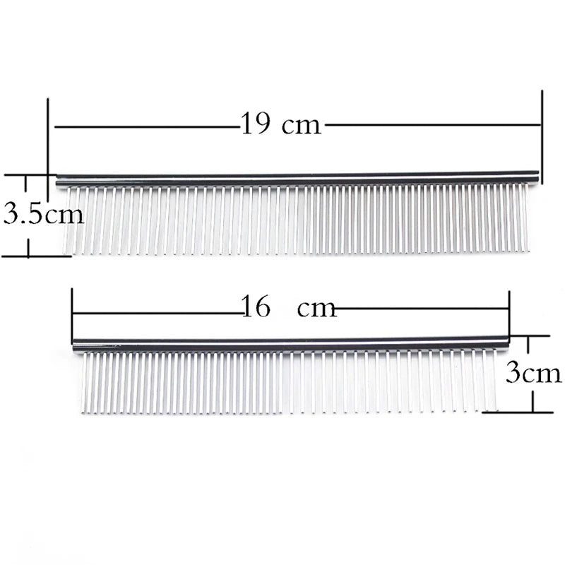 Stainless Steel Dual-Sided Pet Dematting Comb – Gently Remove Tangles &amp; Mats - Ditzy Petunia