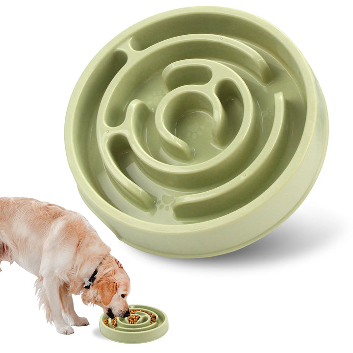 Pet Slow Feeder Bowl - Non-Slip Anti-Gulping Maze Design for Dogs &amp; Cats - Ditzy Petunia