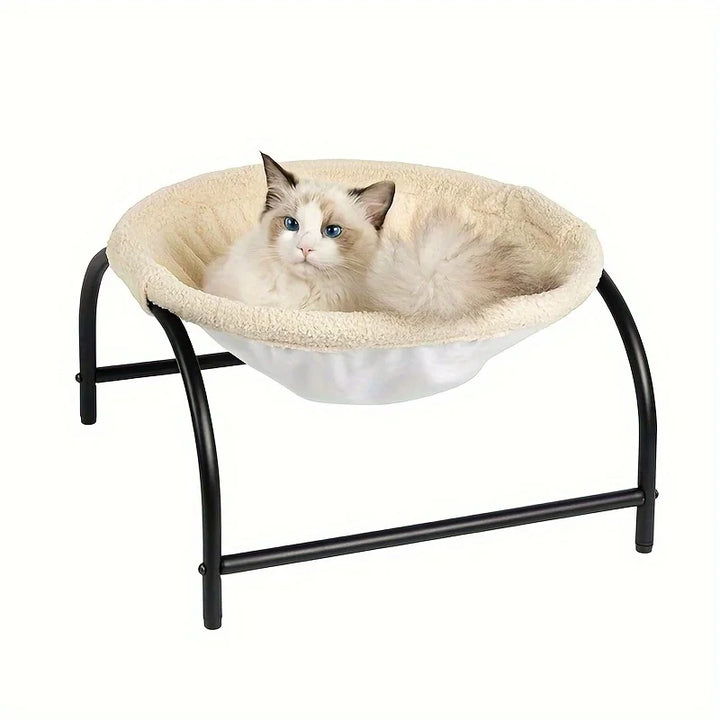 Elevated Cat Bed – Plush, Breathable &amp; Cozy - Ditzy Petunia