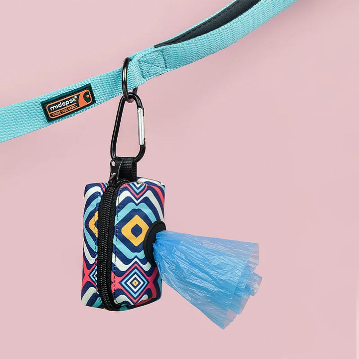 Dog Poop Bag Holder – Portable Waste Bag Dispenser Pouch - Ditzy Petunia