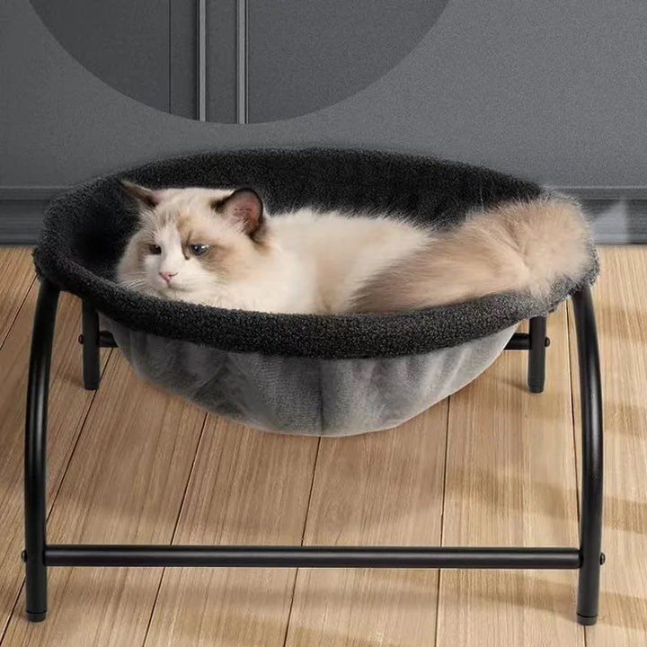 Elevated Cat Bed – Plush, Breathable &amp; Cozy - Ditzy Petunia