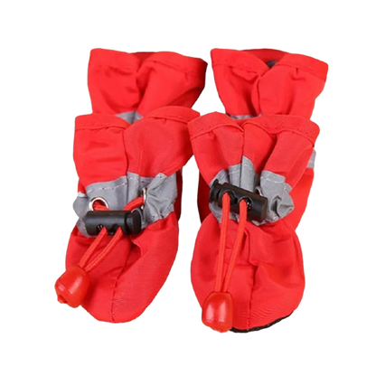 4pcs Waterproof PU Dog Shoes – Non-Slip Puppy Boots for Small to Medium Dogs