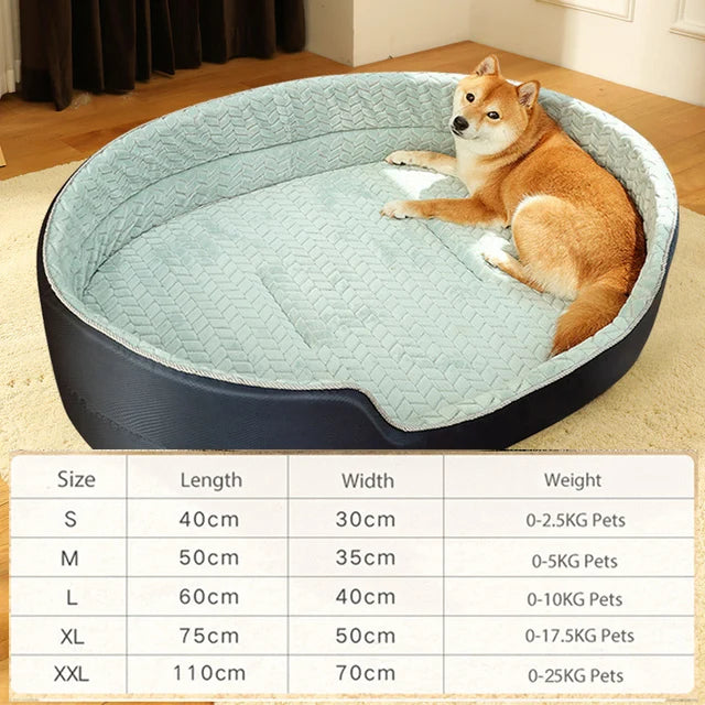 Calming Plush Dog Bed – Soft Round Pet Sofa with Non-Slip Base - Ditzy Petunia