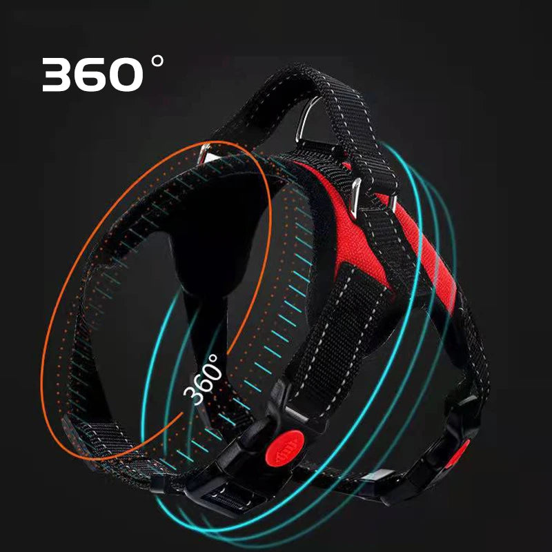 Saddle Dog Harness – Reflective, Adjustable, and No-Pull for All Sizes
