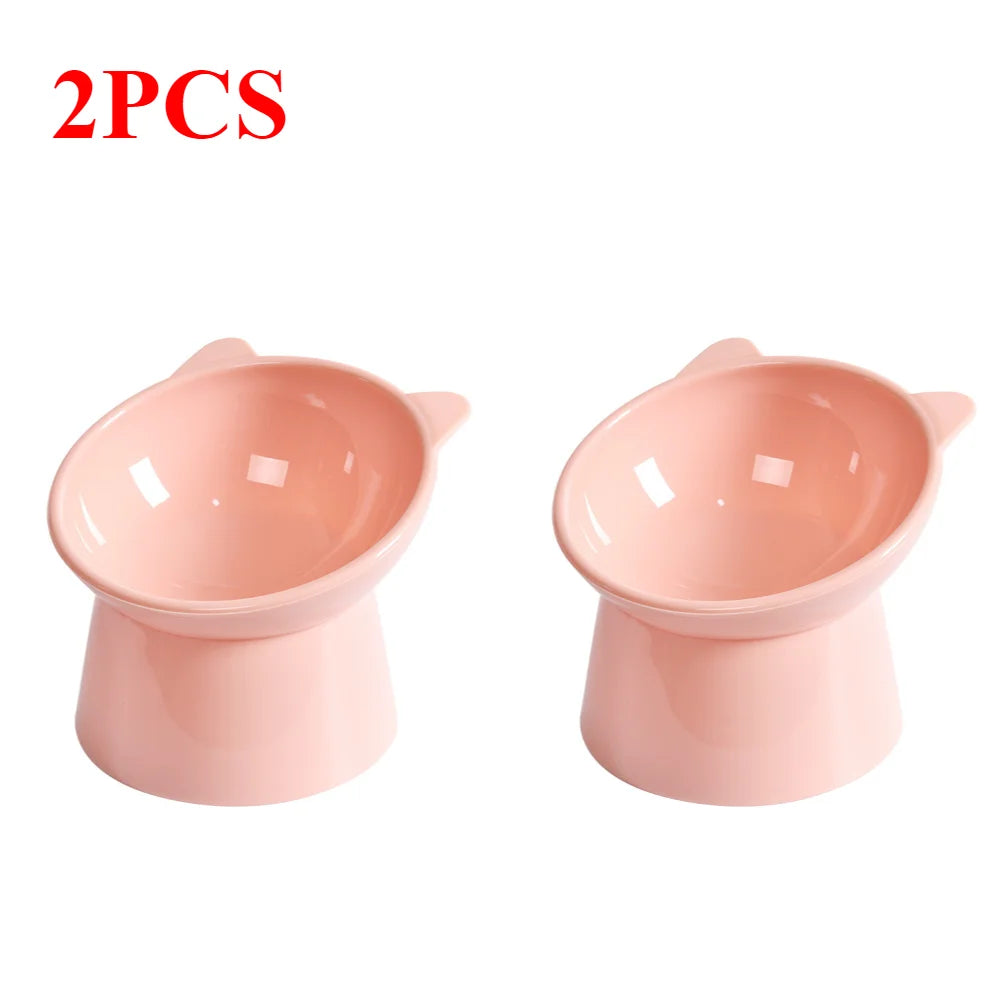 Tilted Cat/Dogs Food Bowl – Ergonomic &amp; Whisker-Friendly Design - Ditzy Petunia