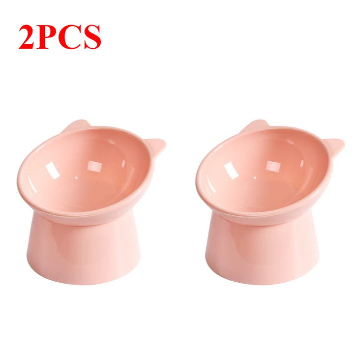 Tilted Cat/Dogs Food Bowl – Ergonomic &amp; Whisker-Friendly Design - Ditzy Petunia