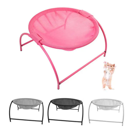 Breathable Raised Cat Bed – Foldable Indoor & Outdoor Pet Bed