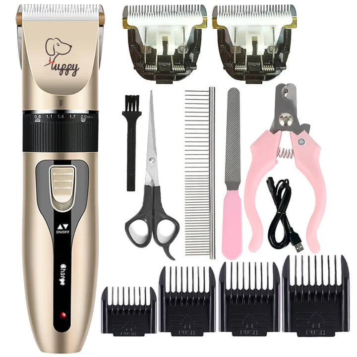 Dog Hair Clipper – Electric Pet Grooming Trimmer for Cats &amp; Puppies | Ceramic Blade Professional Shaver Set | Grooming Supplies &amp; Promotions Ditzy Petunia