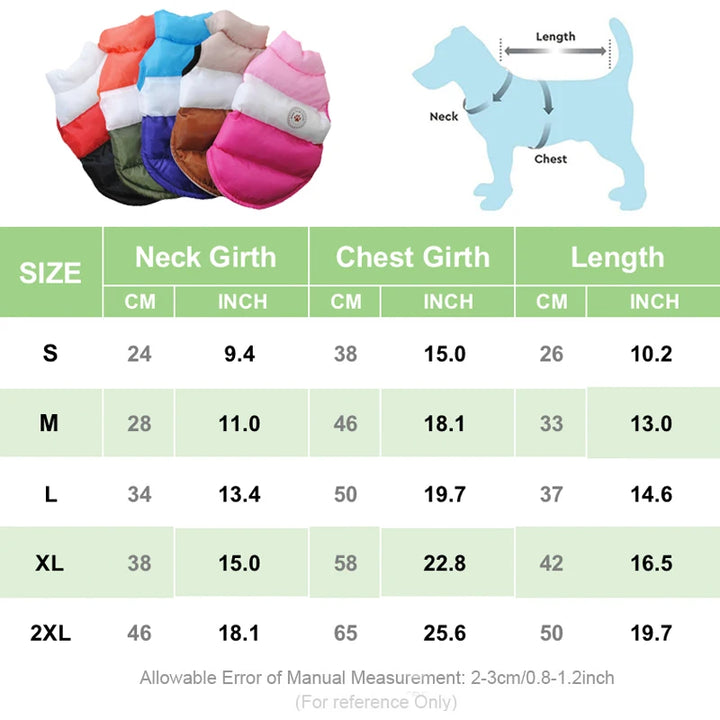 Warm Winter Pet Dog Clothes – Waterproof Puppy Coat for Small Medium Dogs, French Bulldog, Chihuahua, Yorkie, Pug - Ditzy Petunia