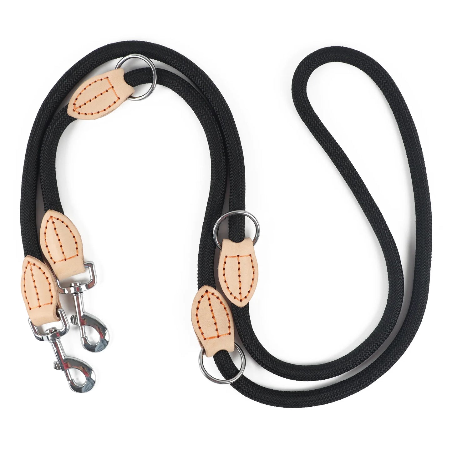 Hands-Free Double Dog Leash – Personalized, Luxury Nylon Leash for Small & Large Dogs
