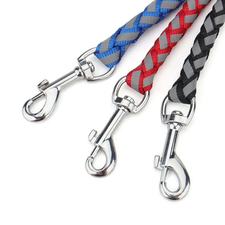 Reflective Double Dog Leash with Waist Belt – Hands-Free Walking for Two Dogs - Ditzy Petunia