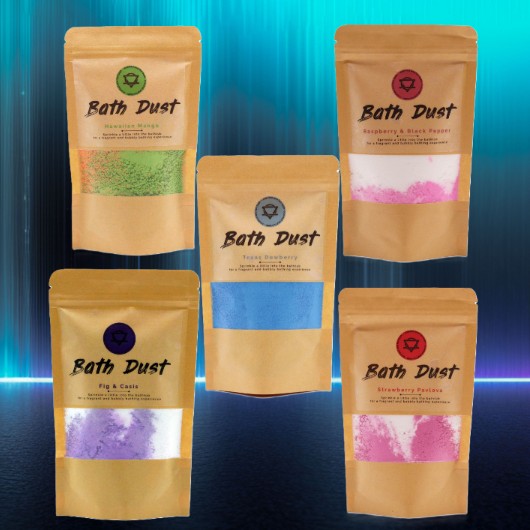 Luxury Bath Dust – Fizzing Powdered Bath Bomb with Shea Butter (190g) - Ditzy Petunia