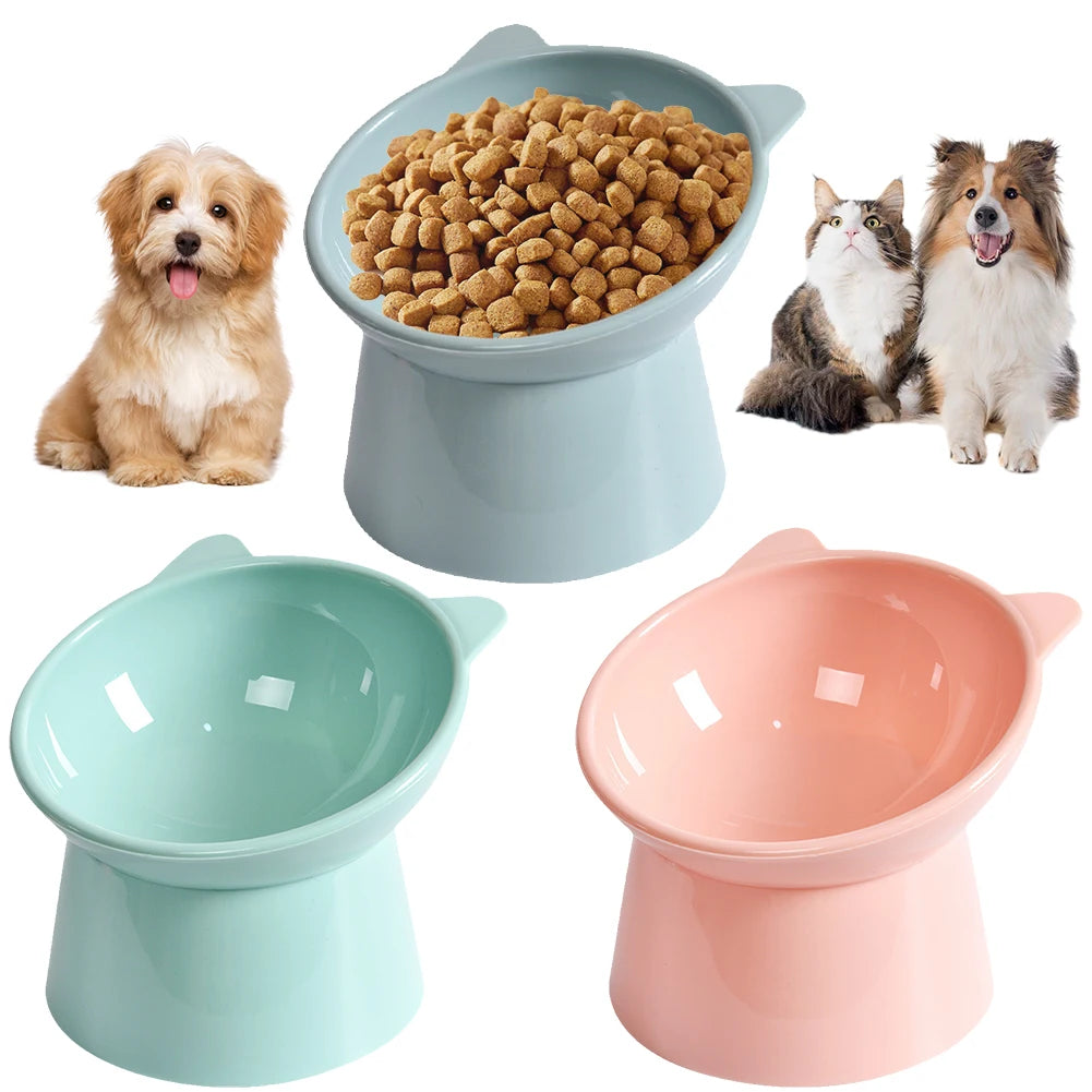 Tilted Cat/Dogs Food Bowl – Ergonomic & Whisker-Friendly Design - Ditzy Petunia