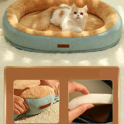Plush Cat & Dog Bed – Cozy, Breathable Winter Pet Bed