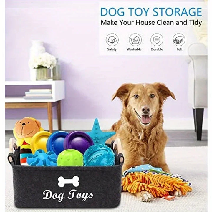 Plush Dog Toy Storage Bag – Washable &amp; Durable