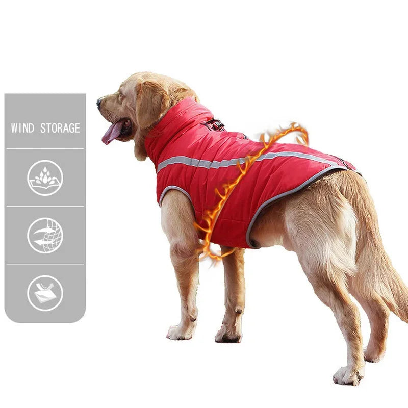 Waterproof Winter Dog Clothes for Large Dogs | Warm Big Dog Jackets | Padded Fleece Pet Coat with Safety Reflective Design | Durable Dog Clothing Ditzy Petunia