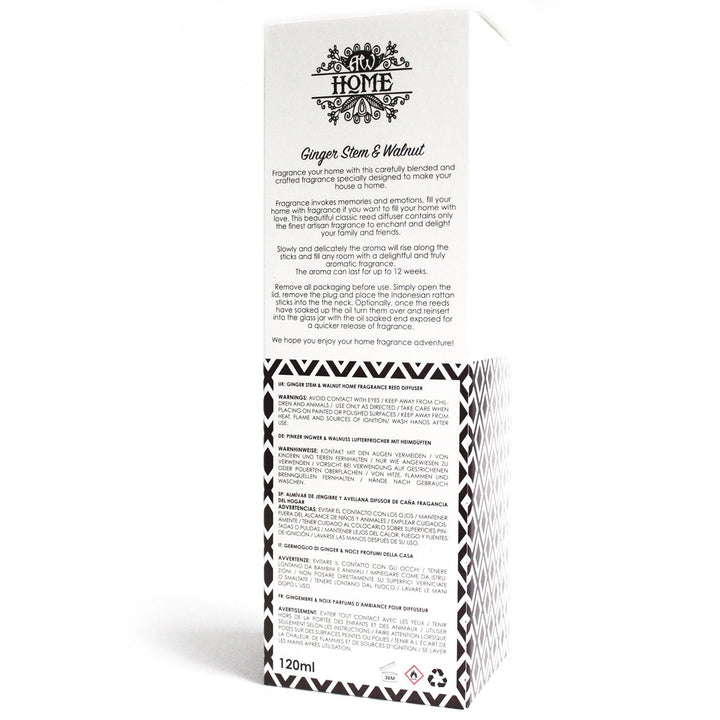 120ml Reed Diffuser - Ginger Stem &amp; Walnut