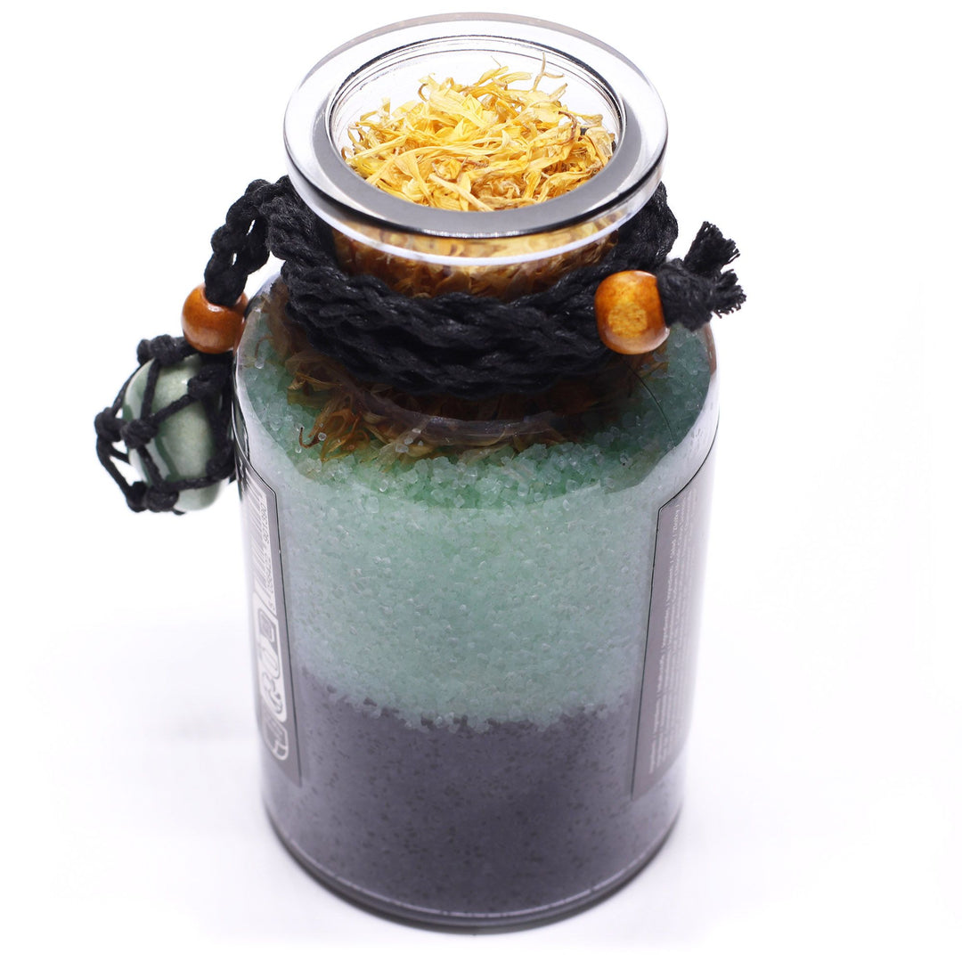 Ancient Witch Bath Spell Potion &amp; Aventurine Crystal Amulet - Prosperity - Ditzy Petunia