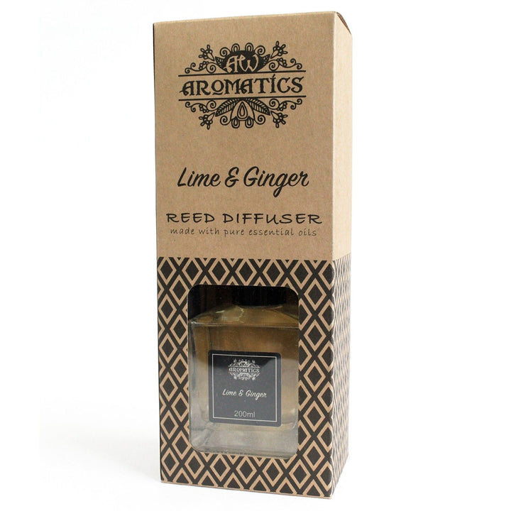 200ml Lime &amp; Ginger Essential Oil Reed Diffuser - Ditzy Petunia