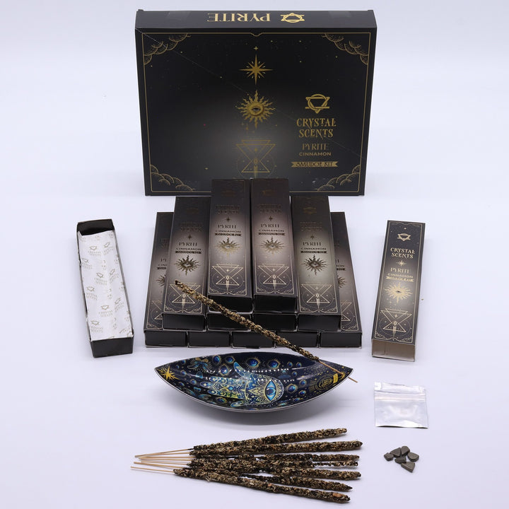 Pyrite Crystal Scents Smudge Incense - Cinnamon - Ditzy Petunia
