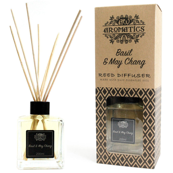 200ml Basil &amp; Maychang Essential Oil Reed Diffuser - Ditzy Petunia
