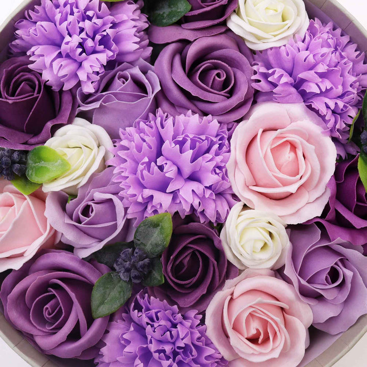 Round Box - Lavender Rose &amp; Carnation - Ditzy Petunia