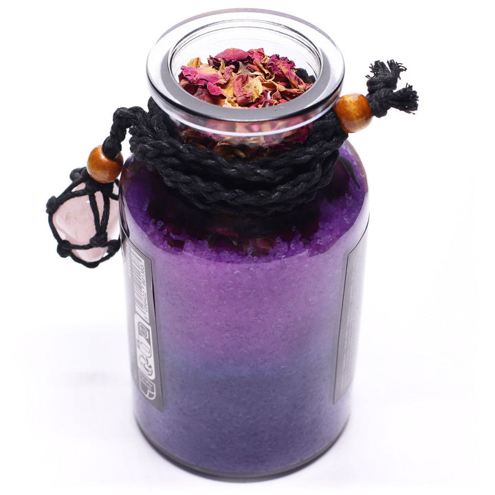Ancient Witch Bath Spell Potion &amp; Rose Quartz Crystal Amulet - Love - Ditzy Petunia