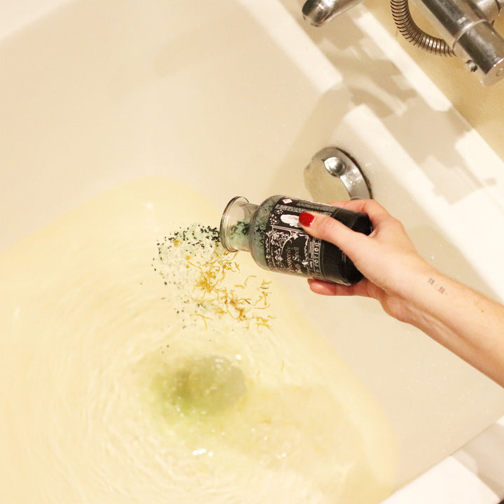 Ancient Witch Bath Spell Potion &amp; Aventurine Crystal Amulet - Prosperity - Ditzy Petunia