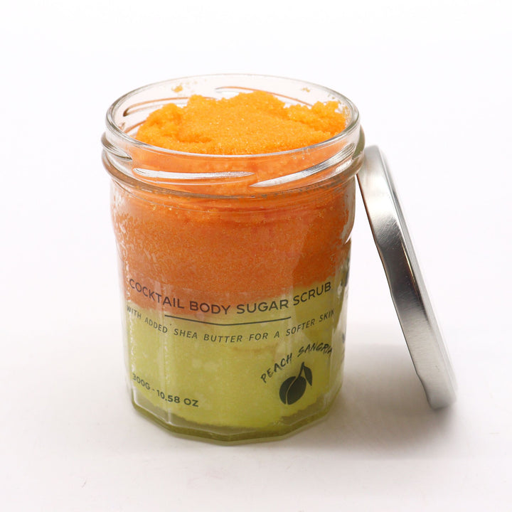 Fragranced Sugar Body Scrub - Peach Sangria 300g - Ditzy Petunia