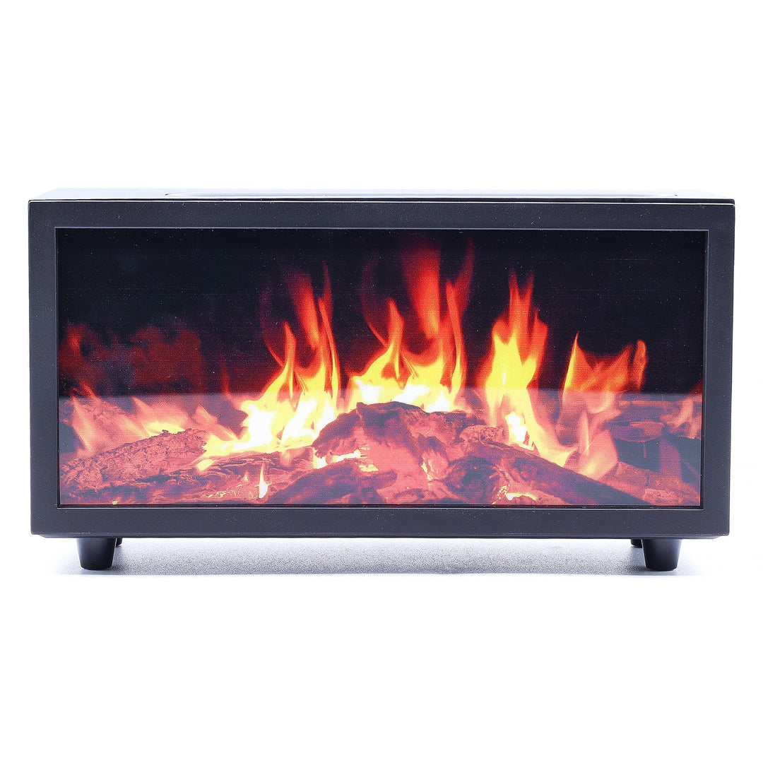 Flame Effect Aroma Diffuser with Birdsound - Black USB - Colour Change - Ditzy Petunia