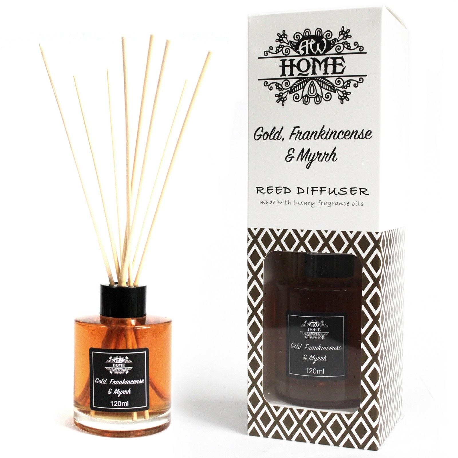 120ml Reed Diffuser - Gold, Frankincense & Myrrh - Ditzy Petunia