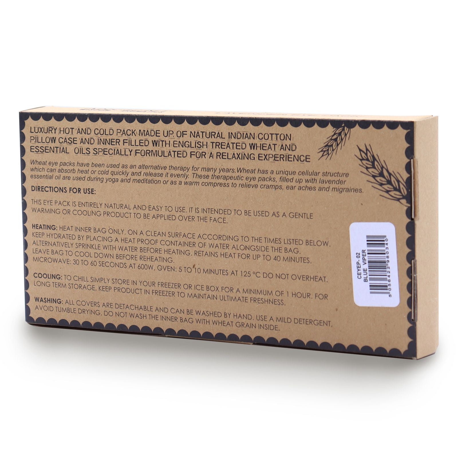 Lavender Natural Cotton and Juco Eye Pillow in Gift Box - Blue Viper - Ditzy Petunia