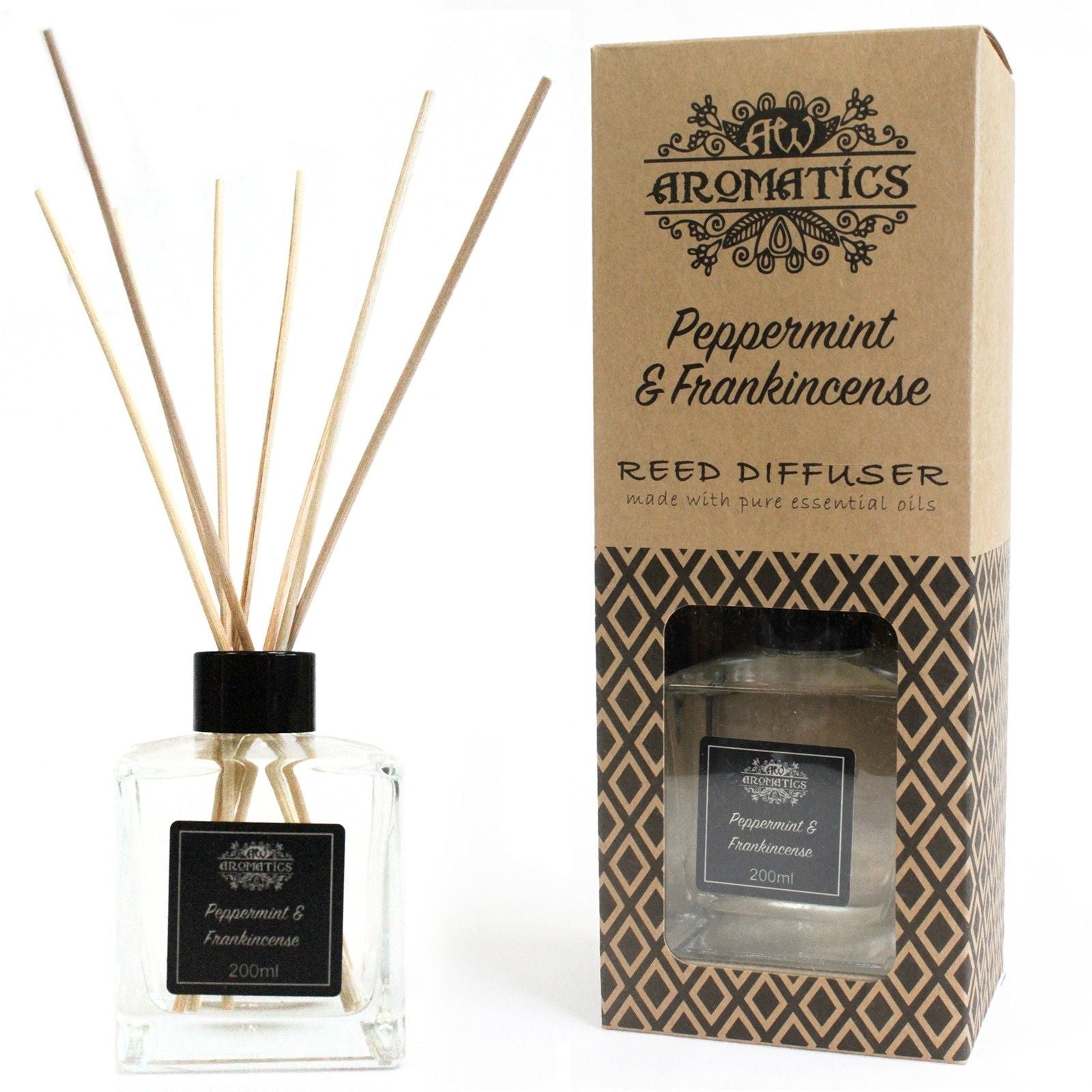 200ml Peppermint & Frankincense Essential Oil Reed Diffuser - Ditzy Petunia
