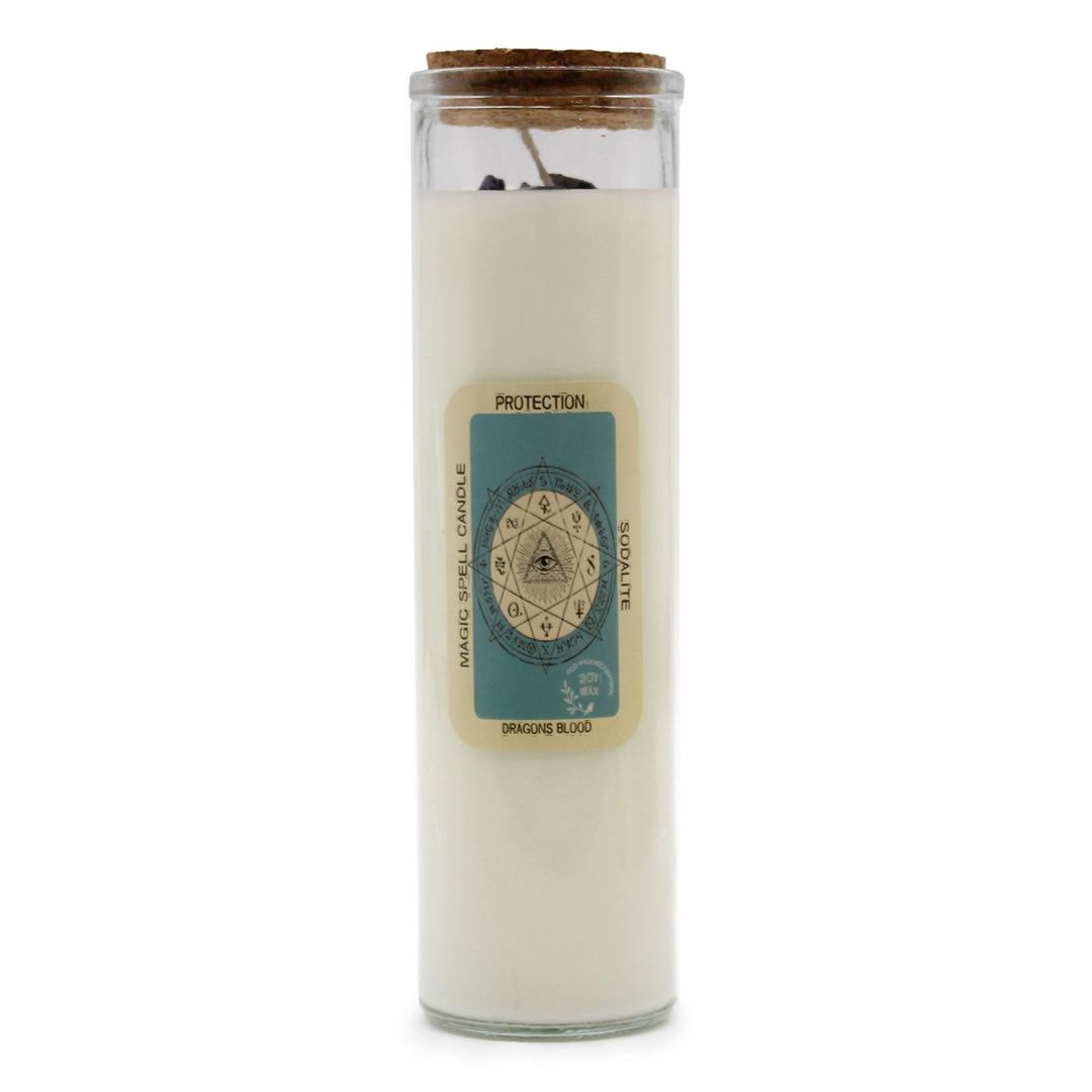 Magic Spell Candle - Protection - Ditzy Petunia
